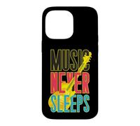 Custodia per iPhone 14 Pro Max Music Never Sleeps - Basso retrò anni '80