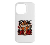 Custodia per iPhone 14 Pro Max Musica Heavymetal Rise Through The Fire e Angel Skull