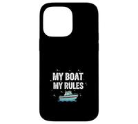 Custodia per iPhone 14 Pro Max My Boat My Rules Umorismo Divertente Capitano