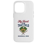 Custodia per iPhone 14 Pro Max My Heart Is On That Field Baseball Mom Proud Game