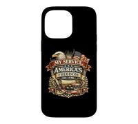 Custodia per iPhone 14 Pro Max My Service Americas Freedom Veteran Eagle Flag Patriots 1776
