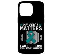 Custodia per iPhone 14 Pro Max My Voice Matters Support Sexual Assault Awareness Gifts