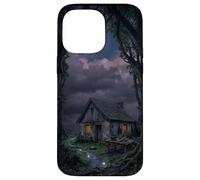 Custodia per iPhone 14 Pro Max Mystical Forest Cottage Dark Academia Cabina incantata