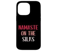 Custodia per iPhone 14 Pro Max Namaste sulle sete, divertenti regali aerei, yoga aereo