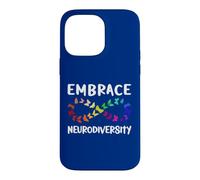 Custodia per iPhone 14 Pro Max Neurodiversity Rainbow Infinity farfalla ADHD autismo