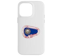 Custodia per iPhone 14 Pro Max New Hampshire Flag Rock Climbing Moschettone