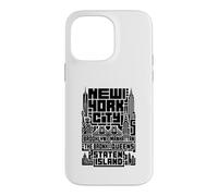 Custodia per iPhone 14 Pro Max New York City Skyline T Shirt NYC Boroughs Vintage Graphic