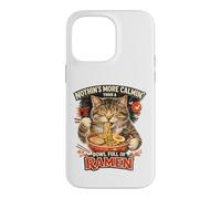 Custodia per iPhone 14 Pro Max Niente è più rilassante di una ciotola piena di ramen Funny Cat