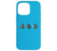 Custodia per iPhone 14 Pro Max No Kings, gatto che prende a calci la corona, arancione, carino gattino, protesta