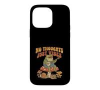 Custodia per iPhone 14 Pro Max No Thoughts Just Vibes Frog Mindfulness Meditation Mushroom
