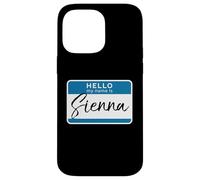 Custodia per iPhone 14 Pro Max Nome Sienna Tag Personalizzato Donna Ragazza Ciao Introduzione