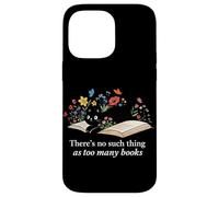 Custodia per iPhone 14 Pro Max Non c'è cosa come troppi libri Cat Book Floral