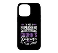 Custodia per iPhone 14 Pro Max Non sono un supereroe ma sto combattendo la malattia di Crohn