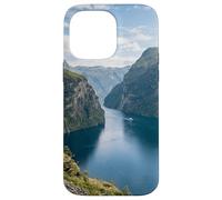 Custodia per iPhone 14 Pro Max Norvegese Fiordo montagna scogliere acqua paesaggio scenico