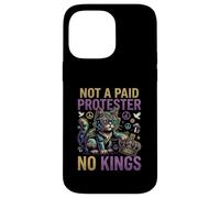 Custodia per iPhone 14 Pro Max Not A Paid Manifester No Kings, divertente disegno a forma di gatto pro democratico