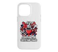 Custodia per iPhone 14 Pro Max Nurse Life Surviving On Coffee And Chaos ER