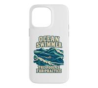 Custodia per iPhone 14 Pro Max Ocean Swimmer La piscina è per la pratica in acque libere