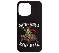 Custodia per iPhone 14 Pro Max Off to Cause a Kerfuffle Funny Whimsical Frog Wizard Turtle