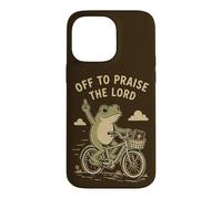 Custodia per iPhone 14 Pro Max Off To Lode The Lord Frog Bicicletta Christian Humor