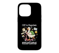 Custodia per iPhone 14 Pro Max Off To Regulate Emotions Duck Scooter Consigli per la salute mentale
