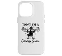 Custodia per iPhone 14 Pro Max Oggi sono un'oca Grumpy Goose Gym Pun Weightlifting