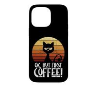 Custodia per iPhone 14 Pro Max Ok Ma prima il caffè mattina gatto brontolone