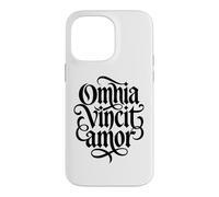 Custodia per iPhone 14 Pro Max Omnia Vincit Amor Latin Love conquista tutti
