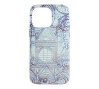Custodia per iPhone 14 Pro Max Opera d'arte blu della Cattedrale Toscana