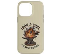 Custodia per iPhone 14 Pro Max Opera d'arte di Iron And Soul Blacksmith Forge Incudine Hammer