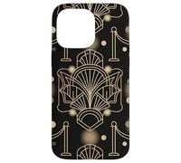 Custodia per iPhone 14 Pro Max Opera d'arte ispirata alla vita notturna Art Deco con elegante geometria