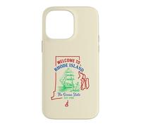 Custodia per iPhone 14 Pro Max Orgoglio Nautico del Rhode Island con Design Vintage