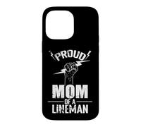 Custodia per iPhone 14 Pro Max Orgogliosa mamma di un Lineman Support