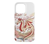Custodia per iPhone 14 Pro Max Origami giapponese Art Dragon
