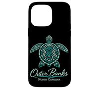 Custodia per iPhone 14 Pro Max Outer Banks Mandala Turtle Spiaggia tropicale della Carolina