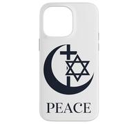 Custodia per iPhone 14 Pro Max Pace | Croce a Mezzaluna Esagramma Unità Interreligiosa Coesistere
