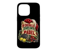 Custodia per iPhone 14 Pro Max Padel Natale Lista dei desideri