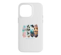 Custodia per iPhone 14 Pro Max Palme dei Caraibi, spiagge rosa e maiali - Vacanza Bahamas