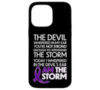 Custodia per iPhone 14 Pro Max Pancreatic Cancer Warriors I Am The Storm And I Will Survive