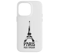 Custodia per iPhone 14 Pro Max Paris Mon Amour - Torre Eiffel Grafica Artistica a Pennello