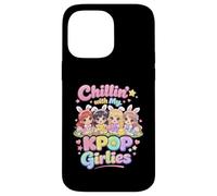 Custodia per iPhone 14 Pro Max Pasqua Kpop Musica Chillin Con Il Mio K-pop Ragazze Donne Ragazze