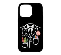 Custodia per iPhone 14 Pro Max Pastello tascabile per pediatra con lecca-lecca
