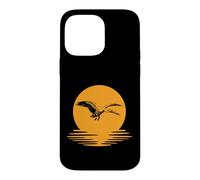 Custodia per iPhone 14 Pro Max Pellicano volante in volo al tramonto, regalo per uomini, donne, bambini
