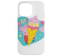 Custodia per iPhone 14 Pro Max Peppa Pig Yum Ice Cream