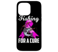 Custodia per iPhone 14 Pro Max Pesca per una cura per la consapevolezza del cancro al seno Pesca