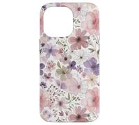 Custodia per iPhone 14 Pro Max Pink Purple Flower Watercolour Floral Wildflower Cute