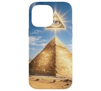 Custodia per iPhone 14 Pro Max Piramide mistica simbolo occhio deserto antico mistero grafico
