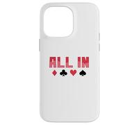 Custodia per iPhone 14 Pro Max Poker All in Gioco di Carte