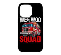 Custodia per iPhone 14 Pro Max Pompiere Wee Woo Squad Vigili del Fuoco Camion Giochi di parole Pompiere