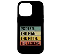 Custodia per iPhone 14 Pro Max Porter The Man Il mito La leggenda Divertente Citazione Personalizzata