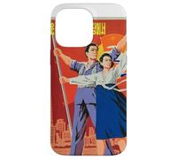 Custodia per iPhone 14 Pro Max Poster di propaganda della Corea del Nord, divertente